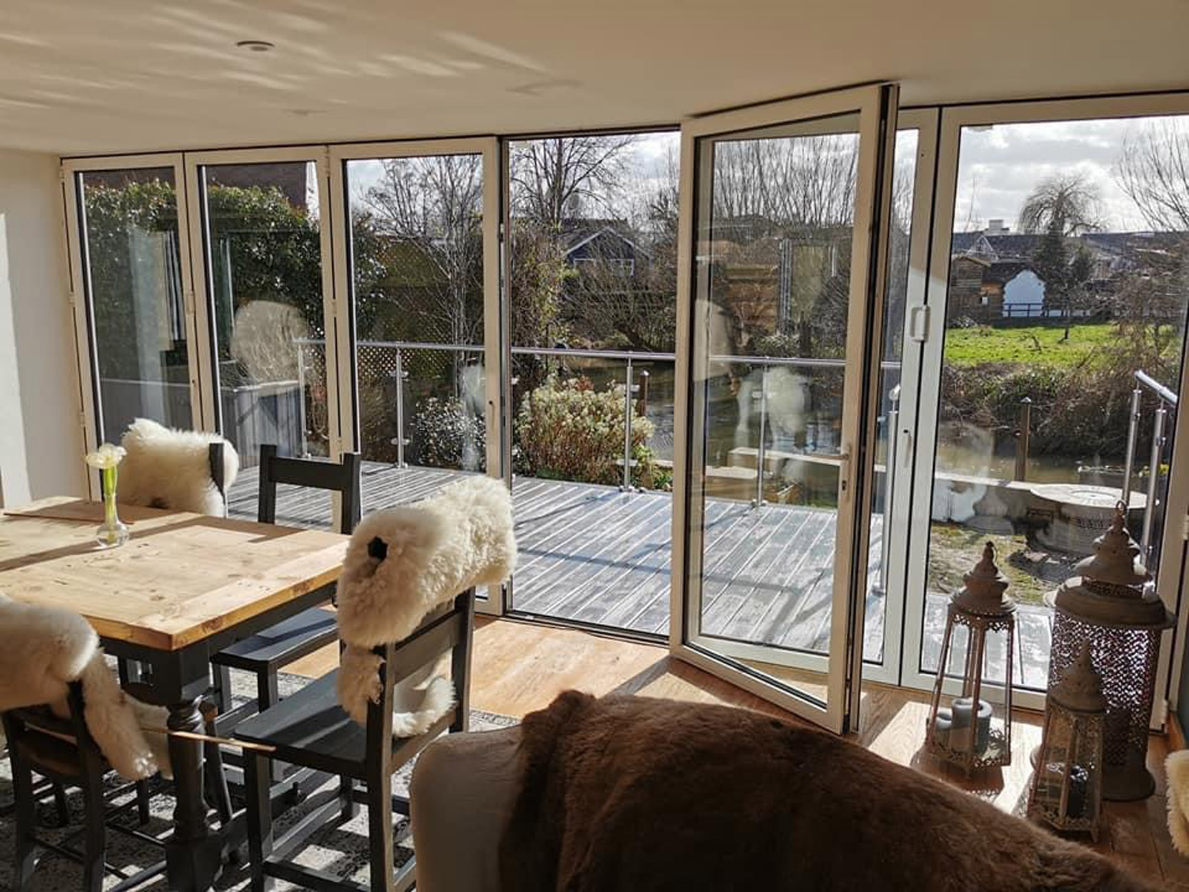 Composite decking for waterside properties