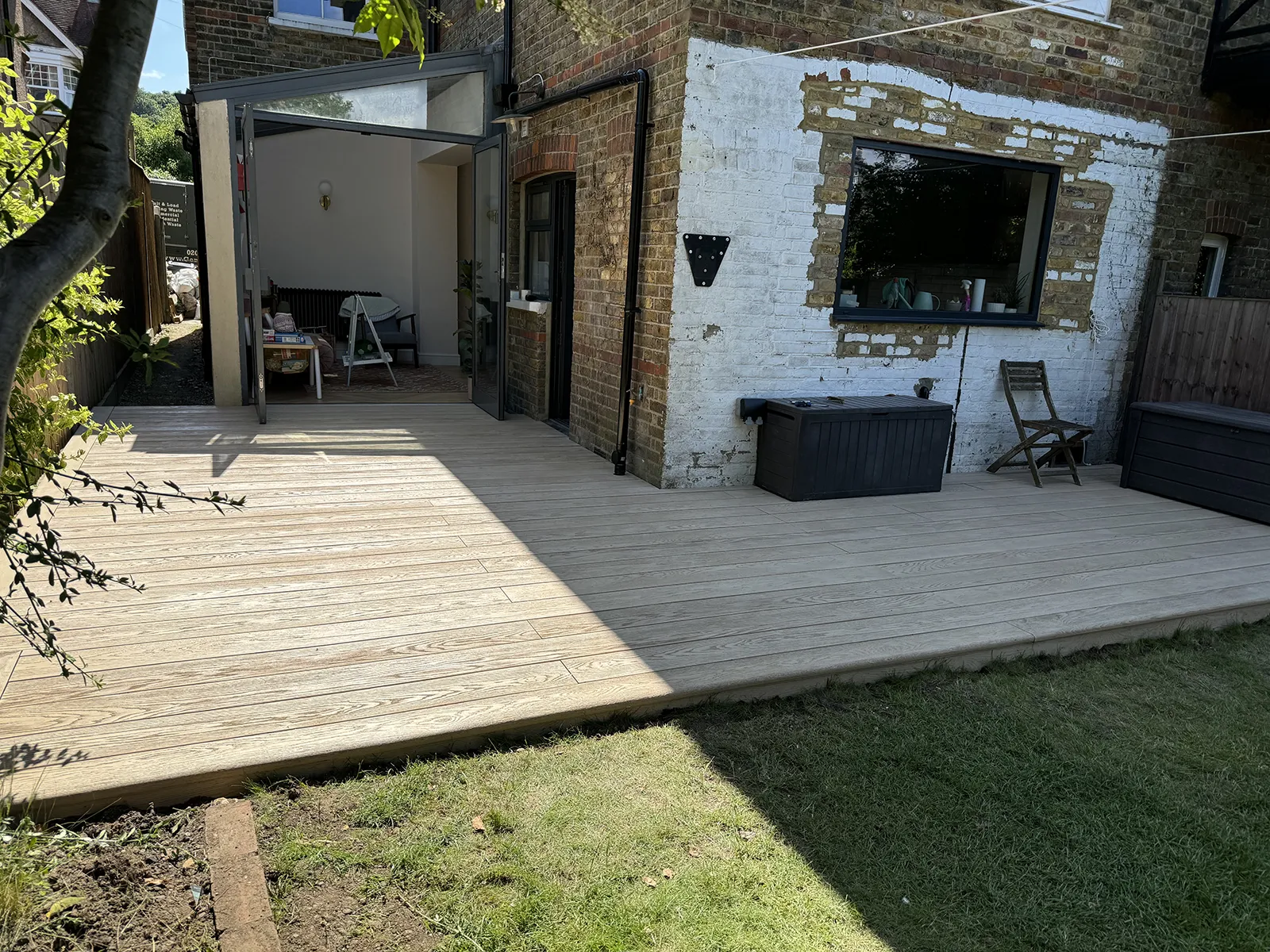 Completed low-level Millboard composite deck in Purley